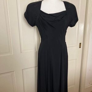 Vintage 1980's Flared Dress w Embellishments